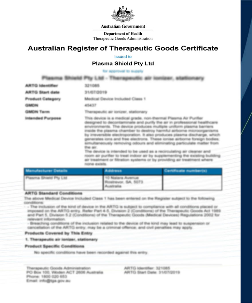 TGA-Certificate